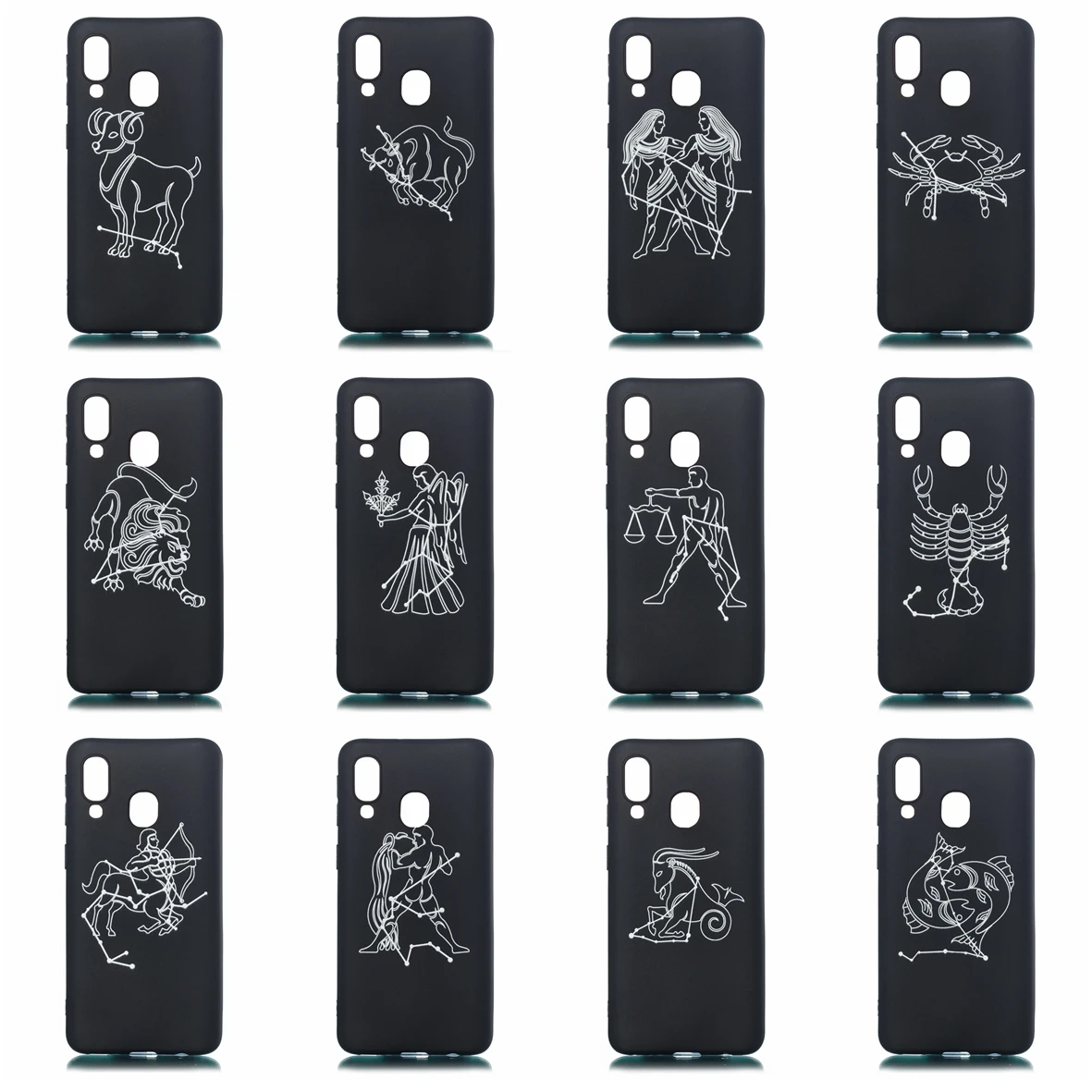 Newest 12 constellations Case For Samsung Galaxy A50 Soft TPU Silicone Back Cover Bumper A 50 Phone Cases Shells Bag |