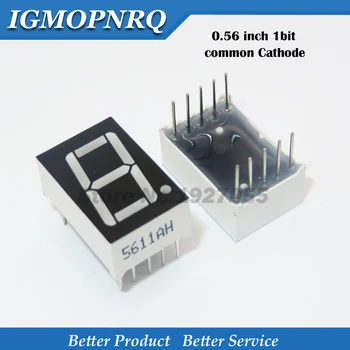 

5pcs Digital tube segment 0.56 inch common Cathode Red 1 Bit digital Tube 10 needles Red LED Display HSN-5621AS new