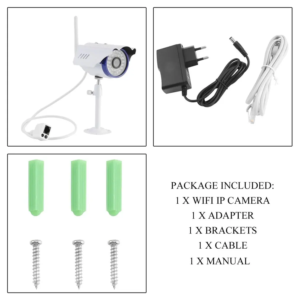 

VStarcam 1.0MP Wireless Bullet Shape Night Vision WiFi IP Camera Home Monitor Surveillance Security Sysytem EU Plug