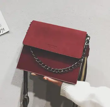 

European Retro Fashion Ladies Square bag New Quality Matte PU Leather Women's Handbag Chain Tote Shoulder Messenger Bags