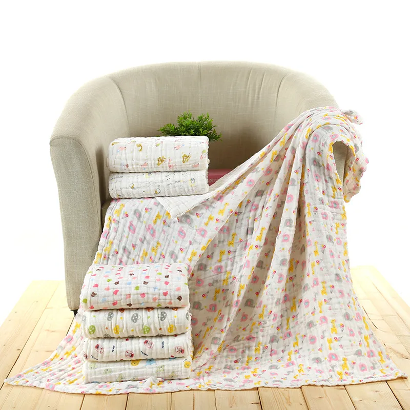 

Gauze Pleated Children's Quilt Infants Bath Towel Multi-functional for jin bao bao Parcel Cover Cotton Gauze Absorbent Comfortab
