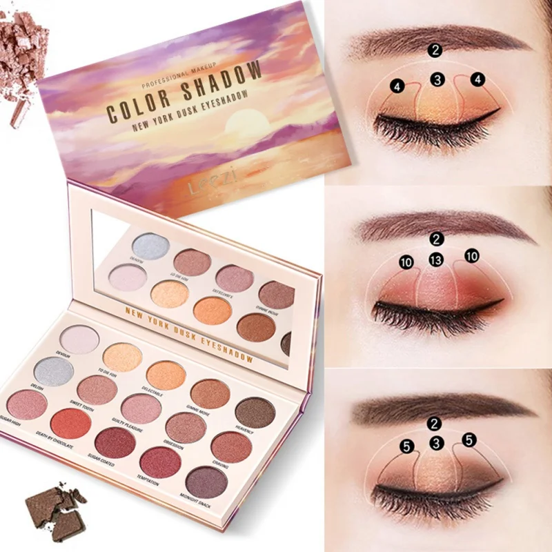 Face Makeup Glitter Eyeshadow Palette Waterproof Long-lasting Eye Shadows Powder Cosmetic Y1