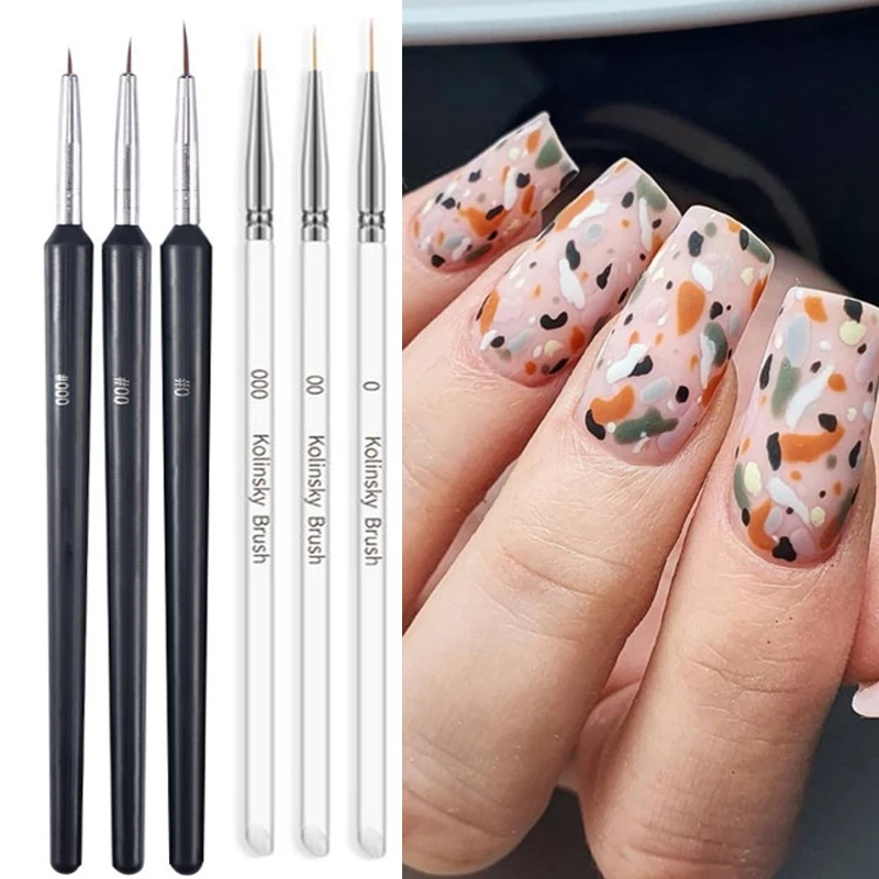 Nail Art Pen Brush UV Gel Acrylic Painting Drawing Liner Polish Brushes  Tips Kit