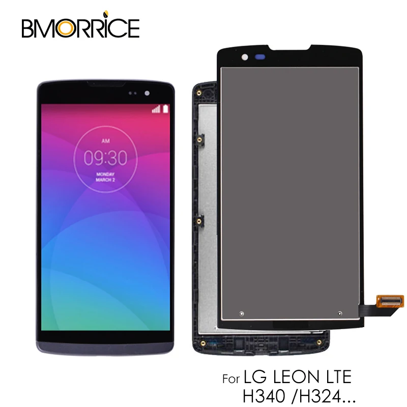 4,5 ''для LG Leon LTE H340 H342 H320 H324 H340N H326 MS345 C50 ЖК-дисплей Дисплей кодирующий преобразователь сенсорного экрана в сборе запасные W рамка
