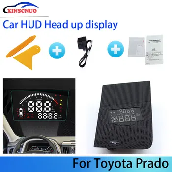 

XINSCNUO Airborne computer OBD Car HUD Head Up Display For Toyota Prado 2009-2019 Safe Driving Screen OBD Speedometer Projector
