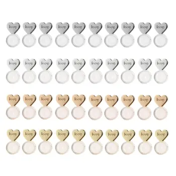 

10Pcs Heart Love Earring Lifters Adjustable Hypoallergenic Earring Support Backs for piercings stretched lobes heavy earrings