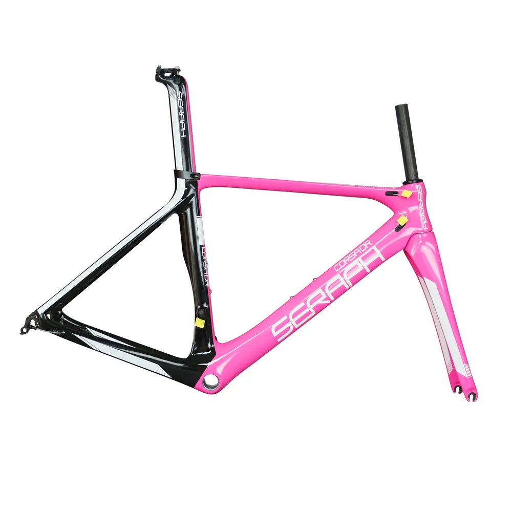 

Seraph newest custom pink paint carbon fiber BB86 carbon road frame FM268