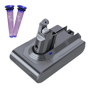 

Replacement 3500MAh Battery for Dyson V6 Vacuum Cleaner, DC58 DC59 DC61 DC62 DC72 DC74 SV03 SV04 SV05 SV06 + 2 Filter