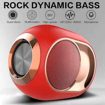 

2020 Portable Wireless Bluetooth Speaker 5W TWS TF Card Bass Radio Bluetooth Speaker Playtime 5H Sub woofer Mini Speaker