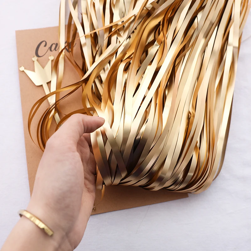 Rose Gold Metallic Foil Tinsel Fringe Curtain - Party & Event Backdrop Decoration