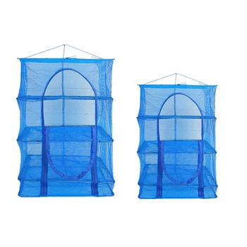 

Foldable 4 Layers Drying Net Fish Net Drying Rack Hanging Vegetable Fish Dishes Dryer Net PE Hanger Fish Net