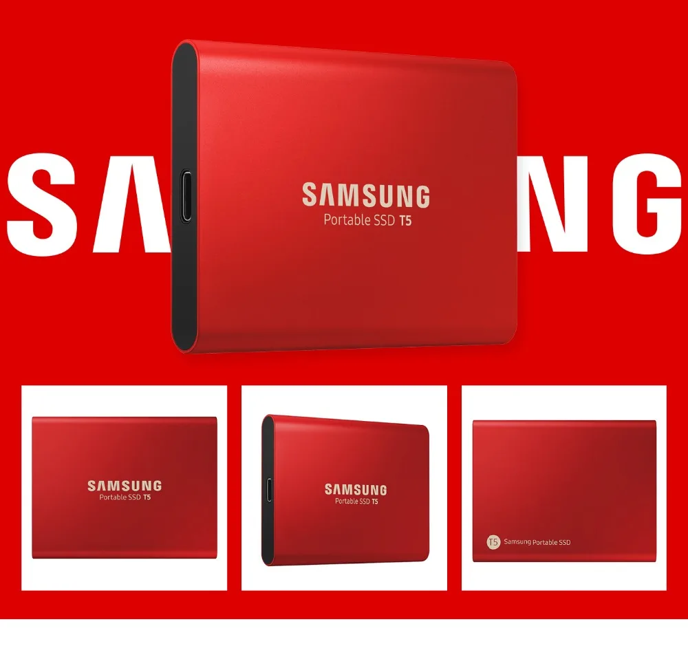 Samsung T5 портативный SSD 500GB 1 ТБ 2 ТБ USB3.1 внешние твердотельные накопители USB 3,1 Gen2 и обратная совместимость для PC MAC