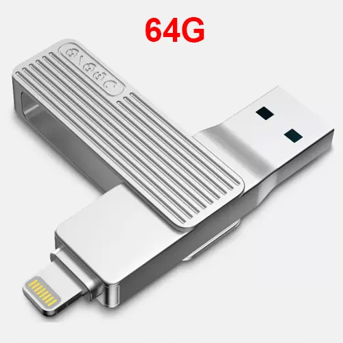 for 2 ports 64G Xiaomi Mijia Jessis U диск 32 Гб 64 Гб 128 ГБ рекордер type-C двойной USB флеш-накопитель USB 3,1 USB диск для iPhone Tablet PC MAC - Цвет: for 2 ports 64G