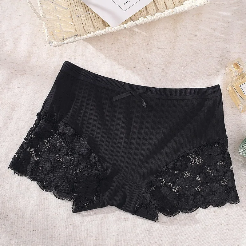 Summer waist thread cotton anti-walklight safety pants sexy pants edge lace breathable comfort women's  safety shorts