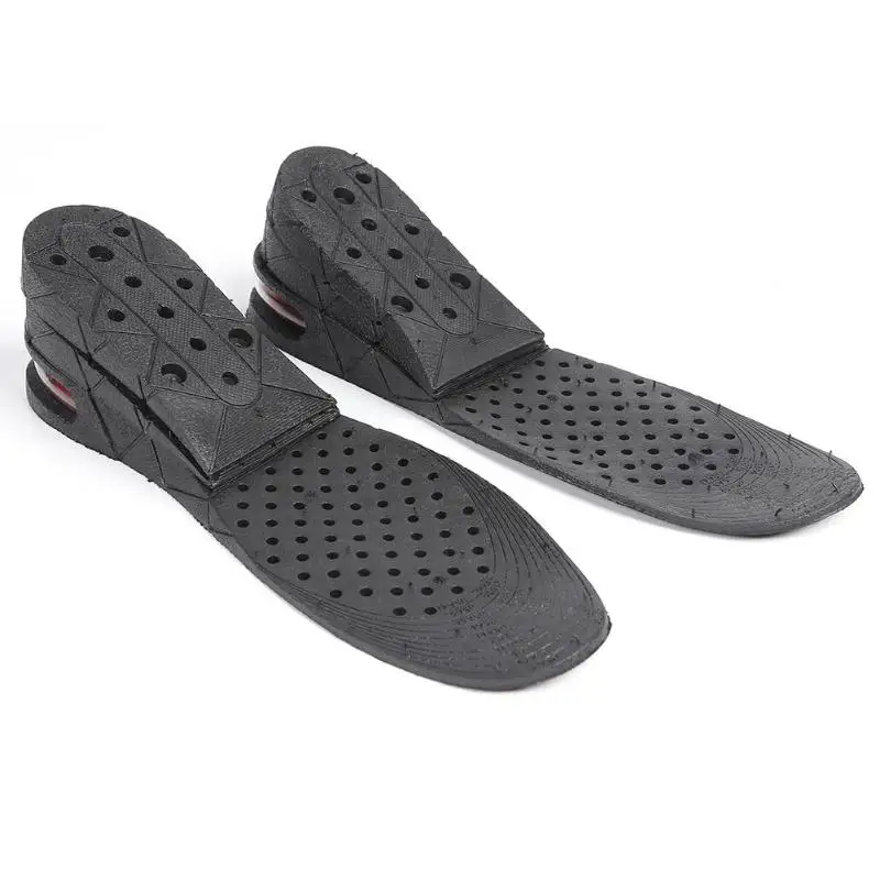 1 Pair Unisex Height Increase Insole Heightening Cushion Adjustable Cut Women Men Lift Shoe Heel Insert Double Layer Half Pad