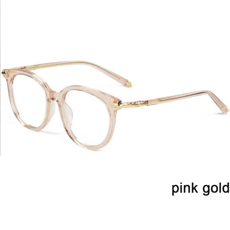 pink gold На заказ фотохромные линзы очки оправа Женские аксессуары Mujer Lentes Opticos Para Mujer мужские очки оправа Retron очки - Цвет оправы: pink gold