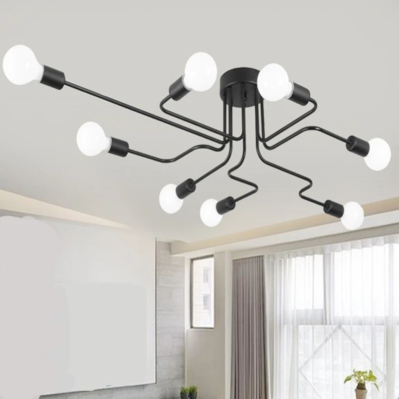 Luminaria de teto led lâmpada de teto vintage industrial loft casa