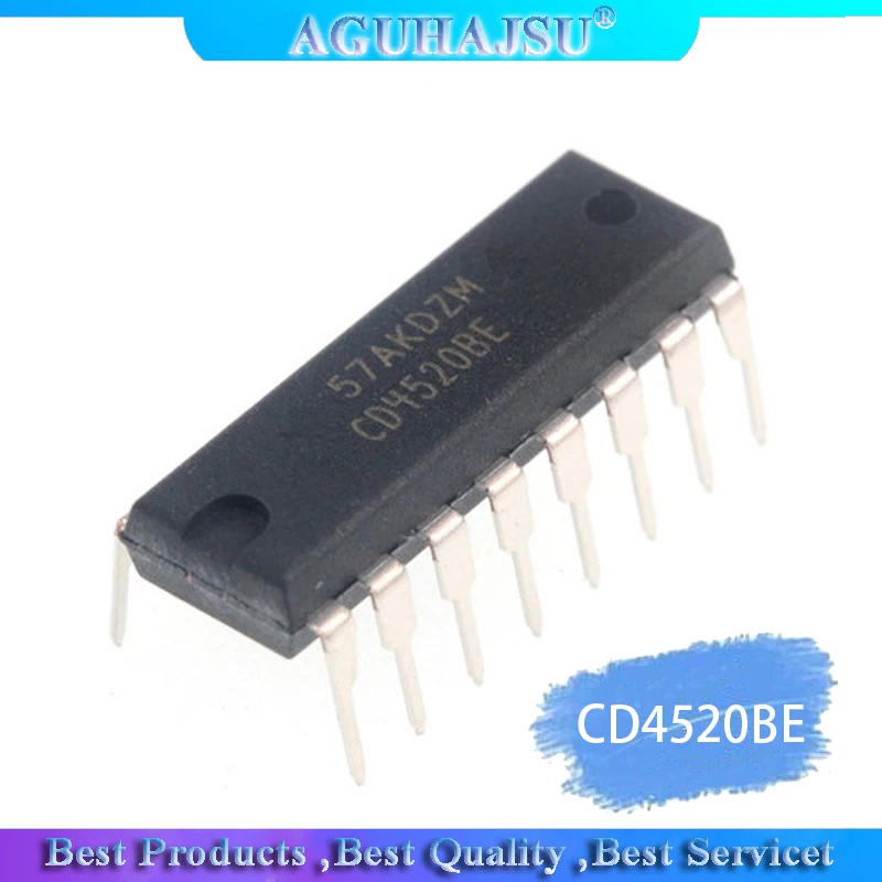 10 шт./лот CD4520 CD4520BE DIP-16 dual Core 4-bit бинарные счетчик новый оригинальный | Электронные