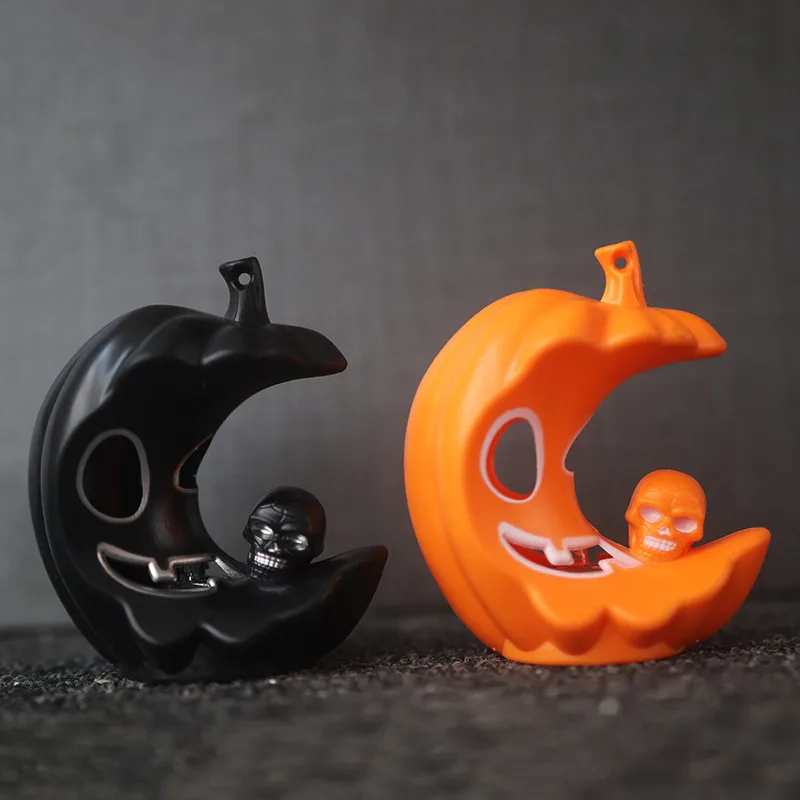 

2 Style Halloween Moon Candle Light New Superb Ghost Festival Decoration Prop 9CM LED Light Colorful Night Light Moon Light Lamp