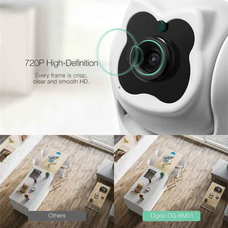 DIGOO DG-BM01 720P PTZ домашняя ip-камера безопасности двухсторонняя аудио беспроводная камера сеть ночного видения CCTV WiFi камера детский монитор