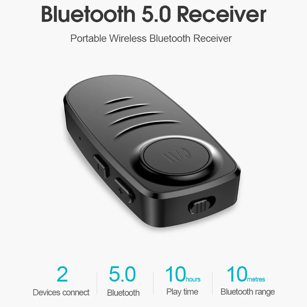 Bluetooth приемник автомобильный Bluetooth V5.0 AUX 3,5 мм музыкальный Bluetooth аудио приемник Громкая связь вызов автомобильный передатчик для домашнего ТВ MP3