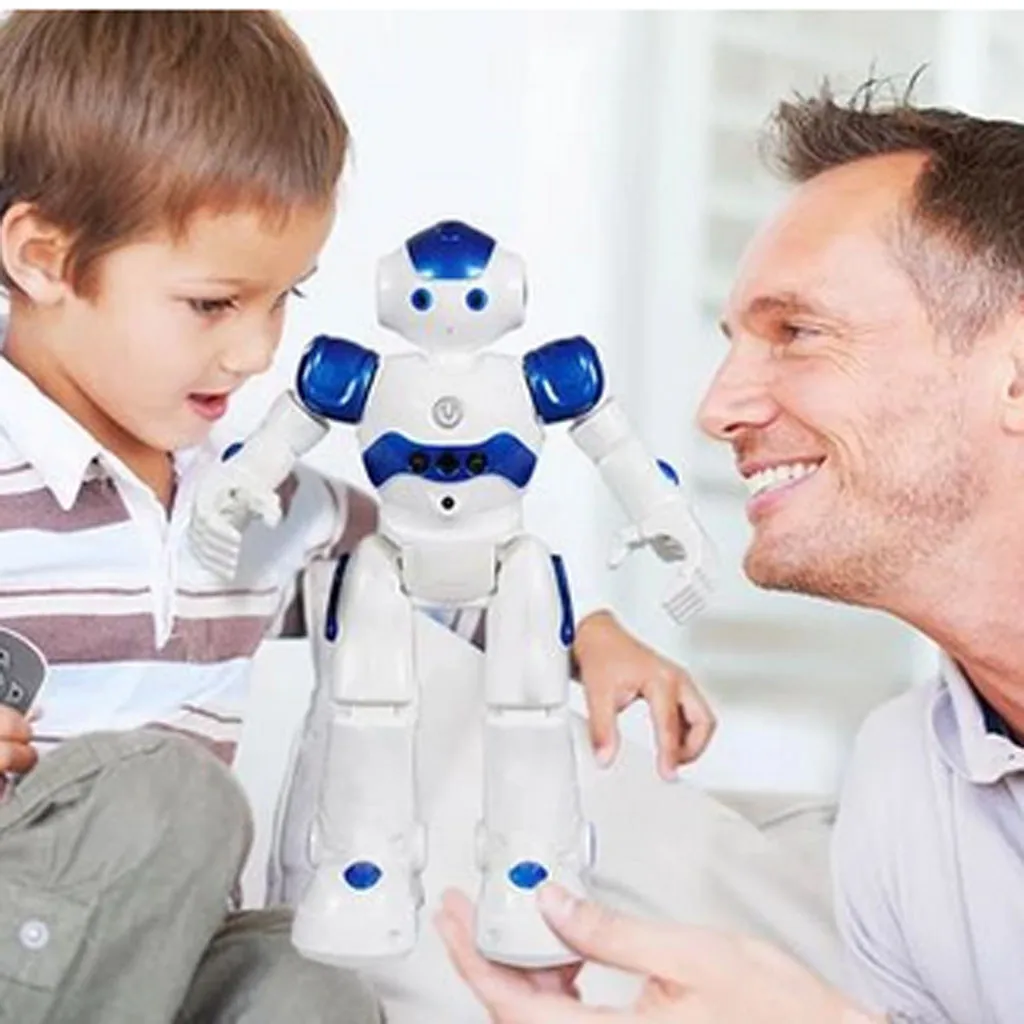 Remote Control Intelligent Robot USB Charging Children's Toy Dancing Singing Electronic Robot Gesture Sensing Toys H1212