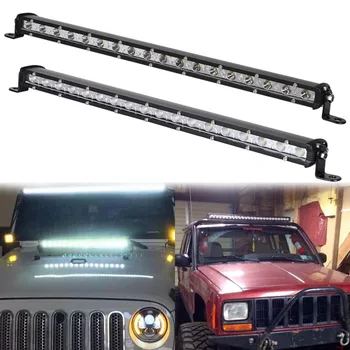 

54W Car Modified Medium Mesh Front Bar Light Spotlight Floodlight Mixed Light Led Single Row Strip Light
