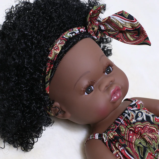 35CM American Reborn Black Baby Doll Bath Play Full Silicone Vinyl Baby Dolls Lifelike Newborn Baby Doll Toy Girl Christmas Gift 2