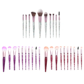 

10Pcs Professional Makeup Brushes Set Foundation Powder Blushes Eyeshadow Cosmetic Brush Tools