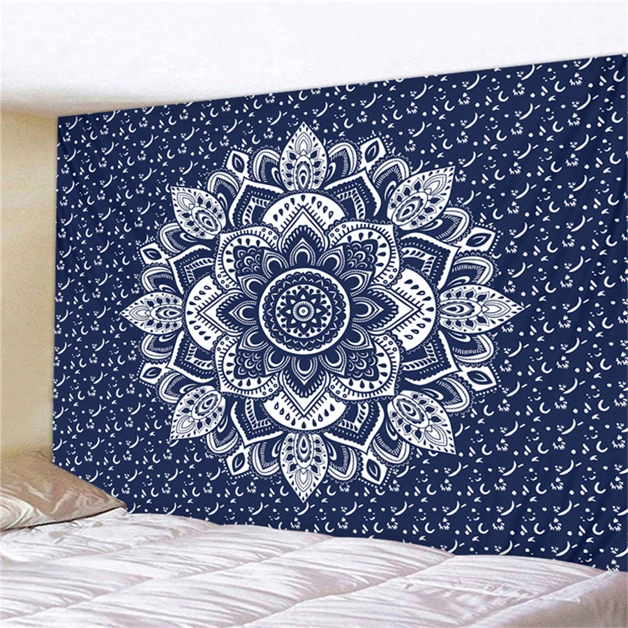 Индийский Настенный Гобелен Мандала ткань психоделический ковер большой настенный гобелен хиппи бохо Декор общежития настенный гобелен из ткани