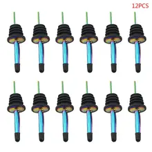 12 шт. красочный разливщик ликера из нержавеющей стали поток красное вино бутылка Pour потока Носик Пробка Бар Инструмент