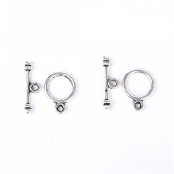 

30 Sets of Antique Tibetan Silver Clasps, Bracelets and Necklaces, Round Metal Clasps for Jewelry Making DIY Materials