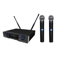 STARAUDIO Беспроводная микрофонная система 2 канала UHF Ручной микрофон для караоке сценического клуба диско церкви вечерние KTV SMU-0210