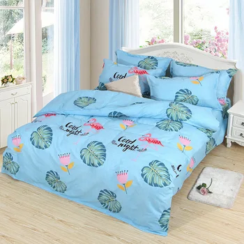 

Green Leaves Students Kids Bed Linen Set Sheets Duvet Cover Quilt Cover Pillowcase 4pcs/set Children Bedclothes Bedding Set