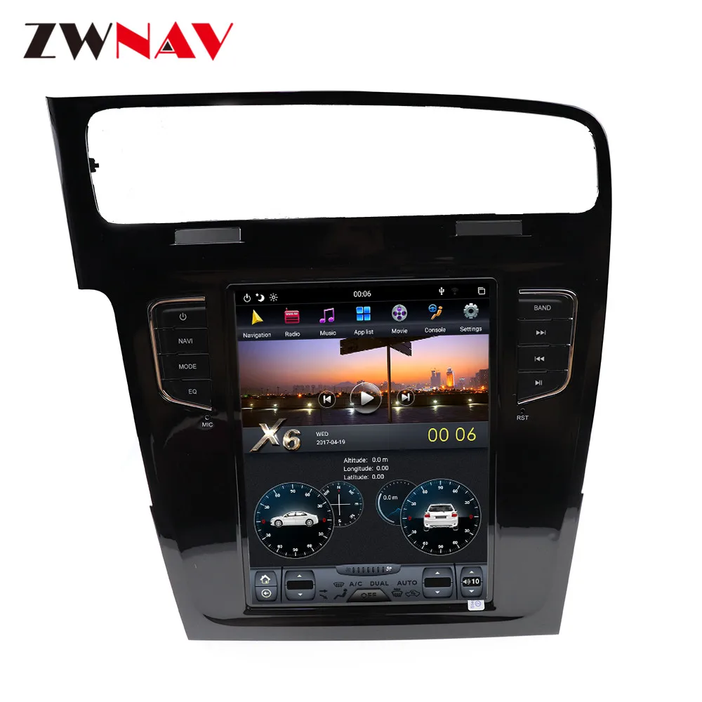 Sale 4GB RAM Android 8.1 Tesla style Car GPS navigation For Volkswagen/VW GOLF 7 2013+ multimedia player headunit radio tape recorder 2
