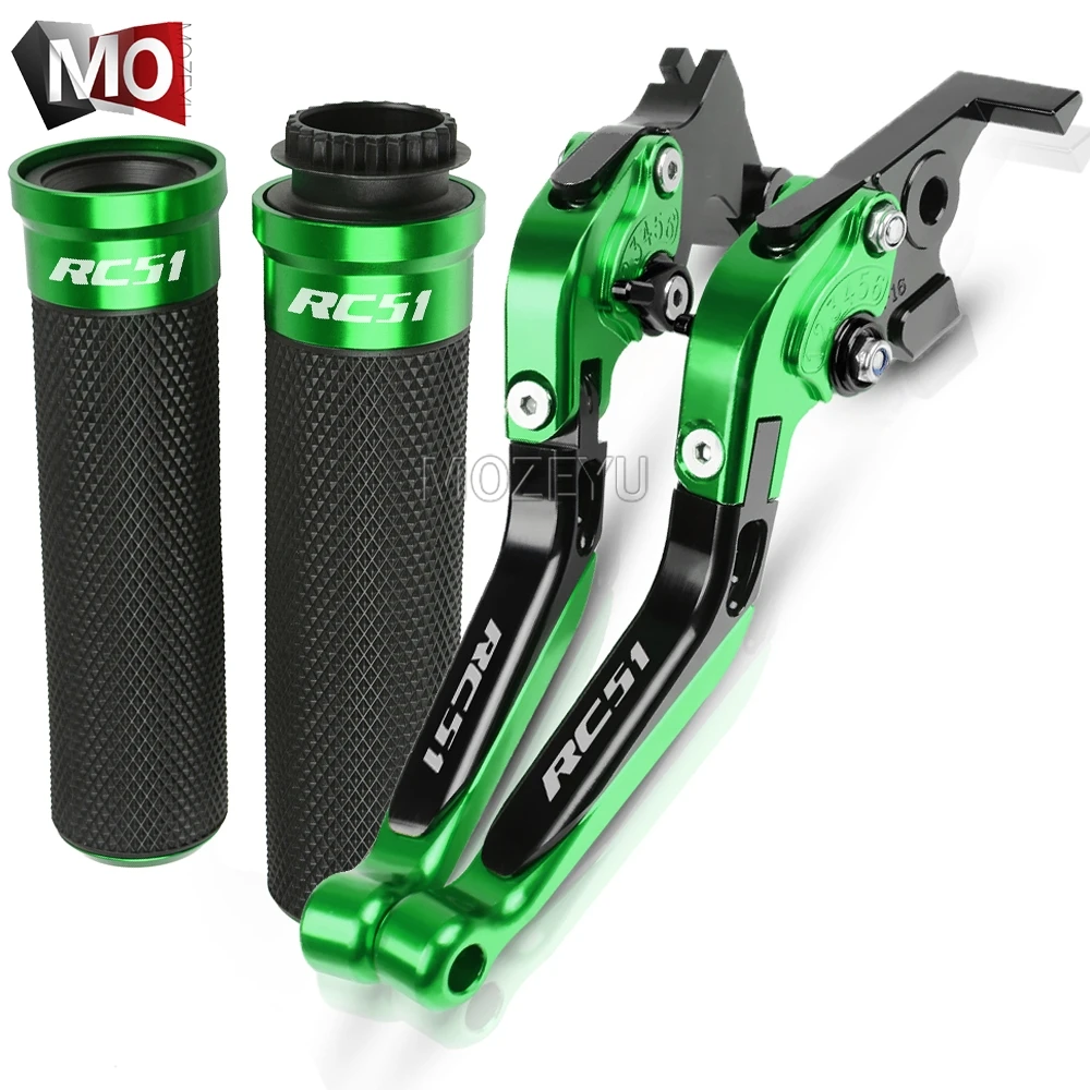 Для Honda RC51/RVT1000 SP-1/SP-2 2000-2006 2001 2002 2003 2004 2005 Мотоцикл с ЧПУ сцепные рычаги Руль ручками - Цвет: Green