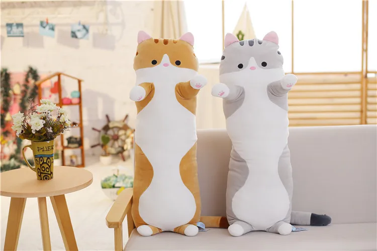 Down Cotton Adorable Cat Pillow Plush Toys Large Size Software Cat Cushion Children Women's Birthday Christmas Gift