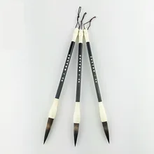 3 шт./компл. китайской каллиграфии, кисть из меха норки ручка для каллиграфии рисунка от руки, длинные волосы кисточки для письма