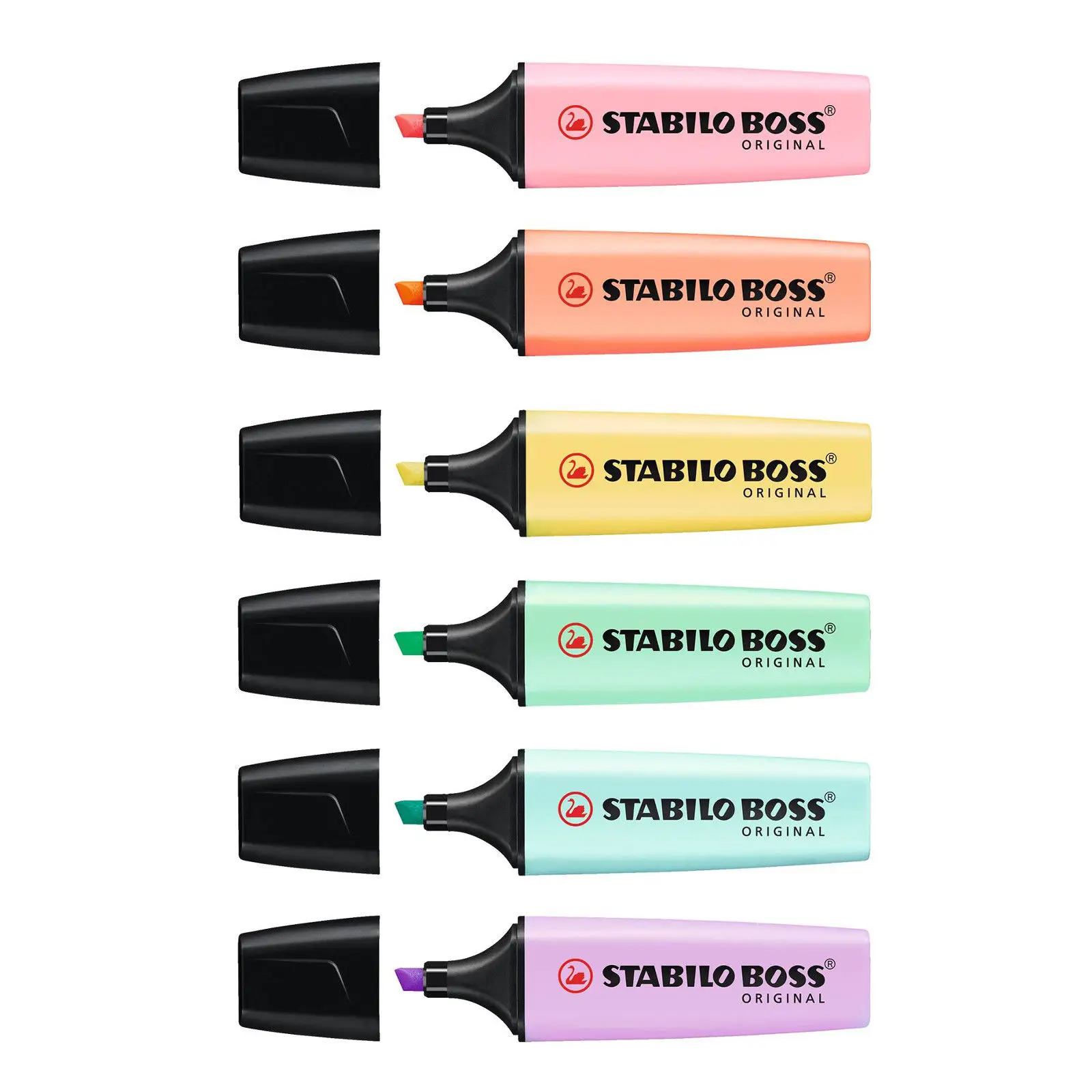 

1 pc New Stabilo Boss Original Pastel Color Highlighter Marker Chisel Nib Pen 6 Colors Available