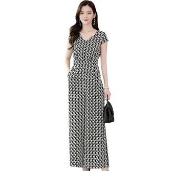 

Temperament Goddess Jumpsuits Suit, Female 2020 Summer L Thin Chiffon One Piece Wide Leg Pants High-Waisted Drape Jumpsuit Women