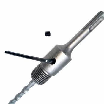 

Workshop 80mm Concrete Hole Saw Kit Wrench Center Drill Bit Connecting Rod Steel