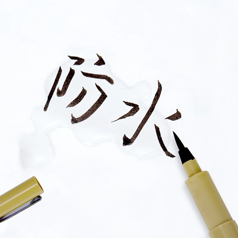 Haile 1/2/3 Stück Pigma Micron Stift 003 005 01 02 03 04 05 08 1.0 2 3 Pinsel Art Sketch Marker Pen für Manga Soft Fineliner Zeichnung – Detail 5