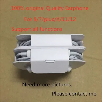 

10pcs/lot With packaging 100% Original headset in ear headphones earphone With Remote Mic for phone7 8 X XR MAX 11 pro max