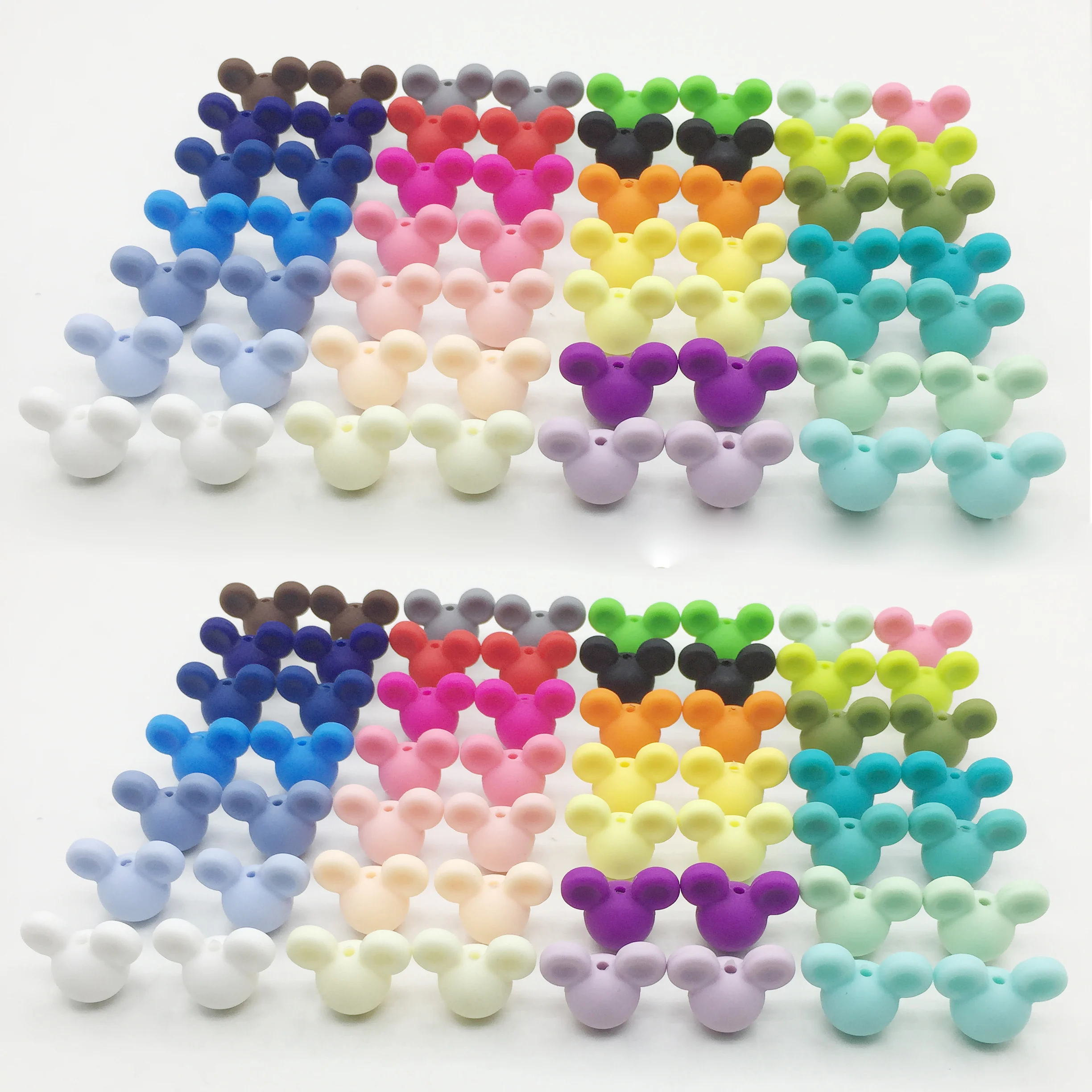 10 шт./лот силиконовые бусины с Микки Маусом детская игрушка прорезыватель мягкая