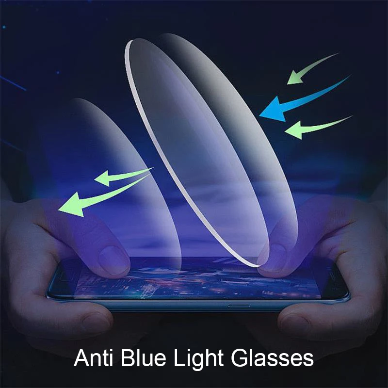 Oversized Green Prescription Reading Glasses Transparent Large Square Frames Computer Anti Blue Light Glasses Degree 0 to 6 5