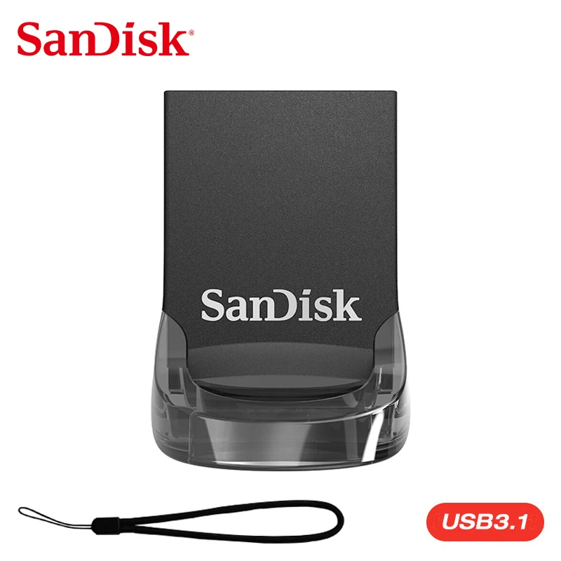SanDisk флеш-накопитель CZ430 ultra fit usb 3,1 256 ГБ 128 Гб 64Gbread скорость передачи данных до 130 МБ/с. 32 Гб оперативной памяти, 16 Гб встроенной памяти, usb-накопитель, карта памяти, 3,1 flash memory stick