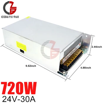 

24V Switching Power Supply 30A 720W AC to DC LED Strip Power Source Adapter Transformer LED Power Supply Voltage Regulator