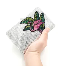 Для вечерних платьев модная Свадебная вечеринка кошельки Женская Вечеринка Классическая птица красный "японский журавль" Алмазы с цельными круглыми кристаллами, маленькие клатчи