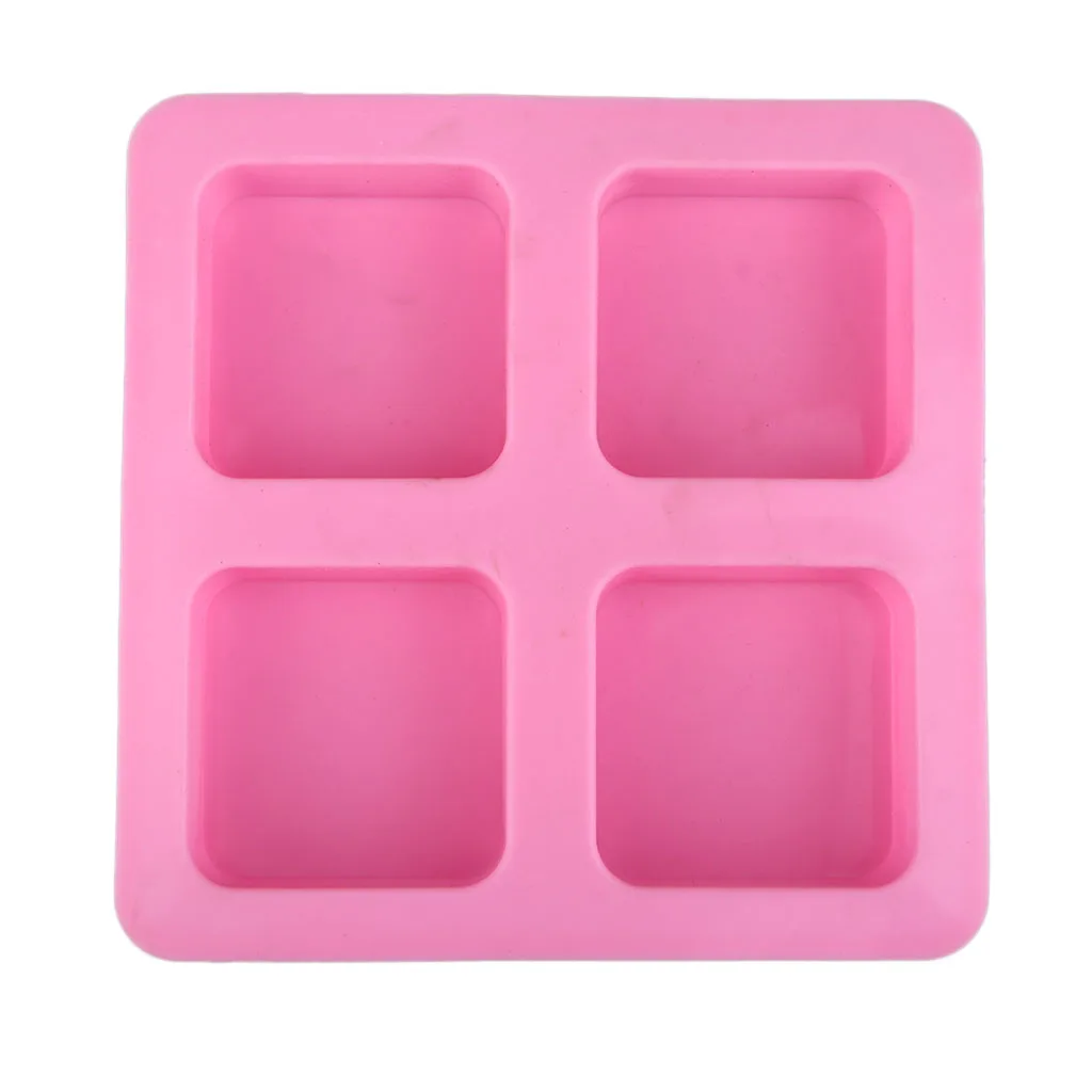 4 grids Silicone Soap Making Moulds DIY Chocolates Clay Resin Mould For Epoxy Resin Casting Candle Soap Art Crafts Making Tools