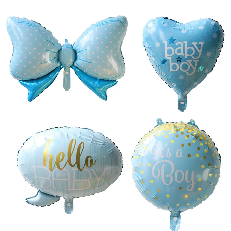 3 4 шт./лот baby shower это мальчик/девушка с воздушными шарами 1-й воздушный шар на день рождения Корона Лук globos вечерние украшения Дети baloon Мультфильм hat - Цвет: 3